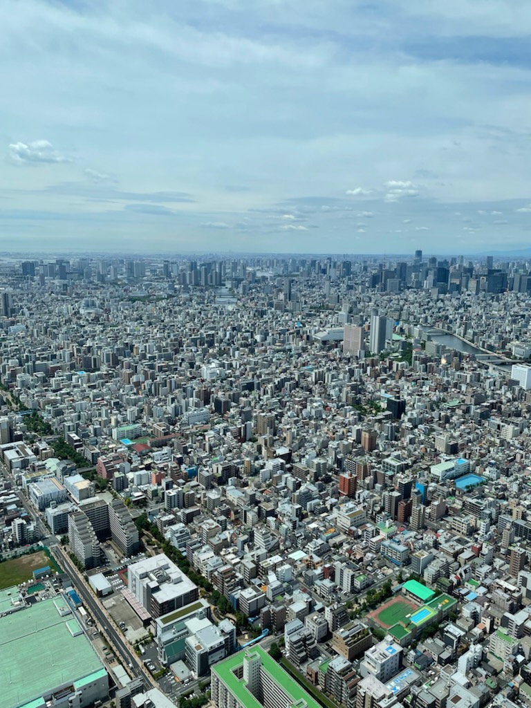 高さ350ｍからの絶景。天望デッキ　フロア350